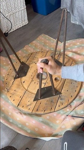 Making a table with Wooden Cable Reel Drum