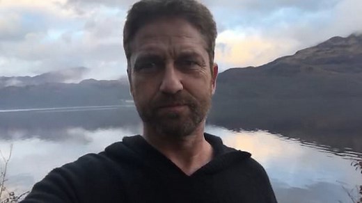 Gerard Butler is 'glad to be home' in Scotland