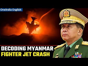 Myanmar Fighter Jet Nose-Dives in Rebel Confrontation Near Border| Oneindia News
