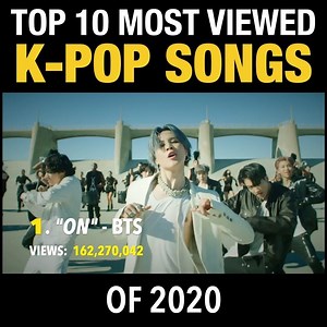 255K views · 10K reactions | These are the TOP 10 Most Viewed #KPOP SONGS of 2020! You can see the full Top 100 here: https://youtu.be/b_oQPyyvy_s The TOP 10 includes: #BTS, #ITZY, #EVERGLOW, #GIDLE, #NCT127, #ZICO, #SUGA, #JHOPE and #ATEEZ! | K-Ville Entertainment | Facebook