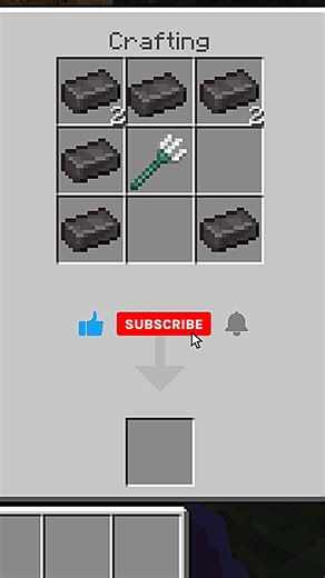 Minecraft me Craft a Netherite Trident #minecraft #mcpe #audio