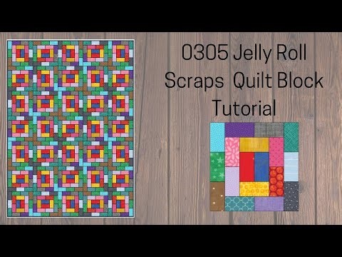 0305 Jelly Roll Scraps Quilt Block Tutorial | Block of the Day 2023 | Quilt Engineering 101