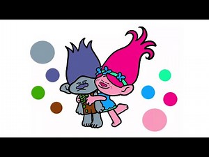 Trolls Poppy and Branch | Draw and Color with Me