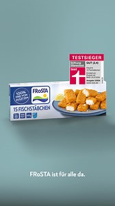 Unsere Testsieger Fischstäbchen: Voll knusprig. Null künstlich. | FRoSTA