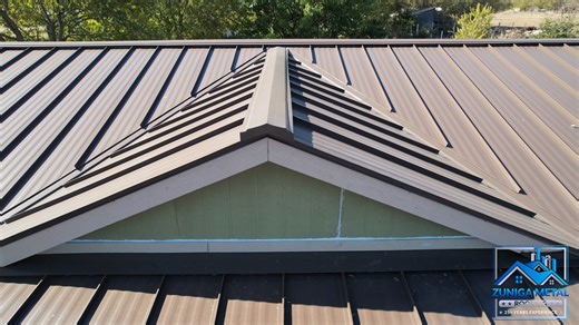 🚨 New Project Spotlight – Sanger, TX! Check out this beautiful 24-gauge standing seam metal roof we recently completed. Standing seam is one of the most durable and long-lasting roofing systems available—built to withstand tough Texas weather while delivering a clean, modern look. 💪 Why homeowners choose 24-gauge standing seam: 🔵Exceptional wind and hail resistance ⚫️Sleek, high-end appearance 🔵Energy-efficient and reflective ⚫️Virtually maintenance-free longevity 💯Backed by our Lifetime In