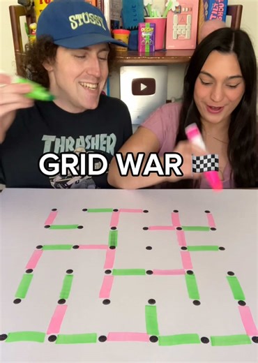 Who can claim the most boxes??🙋🏻‍♀️🙋🏻‍♂️🏁 #gamenight #coupleschallenge #games #challenge #boardgames