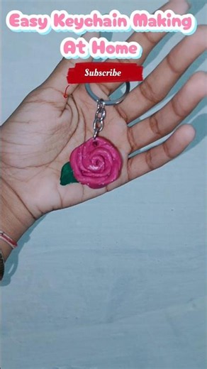 Beautiful Rose Flower Keychain 🌹 | Easy Keychain Making At Home | Craft Ideas
