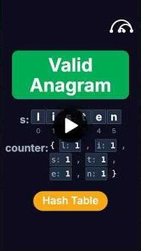 Valid Anagram | LeetCode 242 | Blind 75 #leetcode #codinginterview #faang