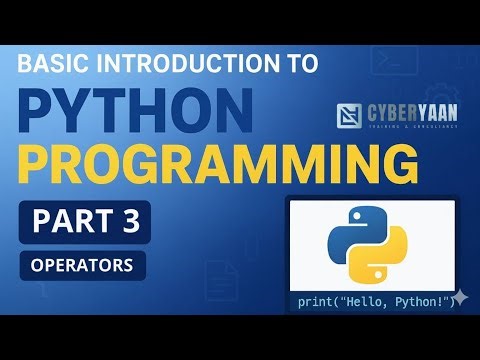 Python Operators Made Easy! | Basic Introduction to Python (Part 3)
