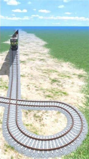 Train Passing Bumpy Different Tracks 😱🔥 Funny Train Clip | Train Simulator #Shorts