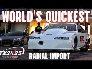 World fastest import radial car | white rice nissan silvia at tx2k25 #tx2k #2jz #supra #texas