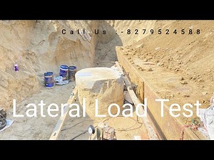 Lateral Pile Load test l Horizontal Pile load test | Initial pile load test in Lateral