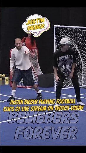 Justin Bieber Playing Football Clips of Live stream #justinbieber