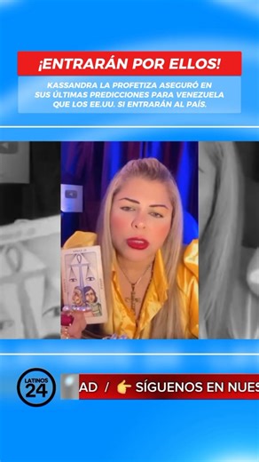 #PREDICCIONES | @kassandralaprofetiza , una de las videntes más seguidas por los venezolanos, ha acertado en varias de sus predicciones no solo en Venezuela, sino también en países como Colombia, Estados Unidos y otros. En sus últimas revelaciones aseguró que los marines entrarían a territorio venezolano en busca de las cabez4s del C4rtel de los Soles, y advirtió que quienes pensaban que se quedarían únicamente en aguas internacionales del Caribe estaban equivocados. Anteriormente, aproximadamen