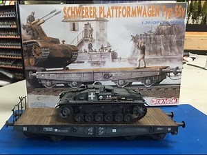 Building the Dragon 1/35 SSY Heavy flatbed rail car ,model train, plastic models