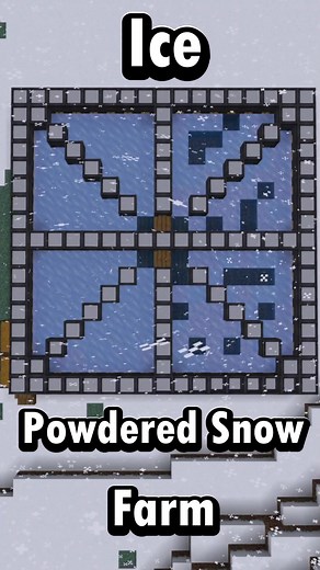 Powdered Snow and Ice Farm! NO REDSTONE!!! #minecraft #minecraftsurvival #minecrafttutorial #minecrafter #minecrafthowto