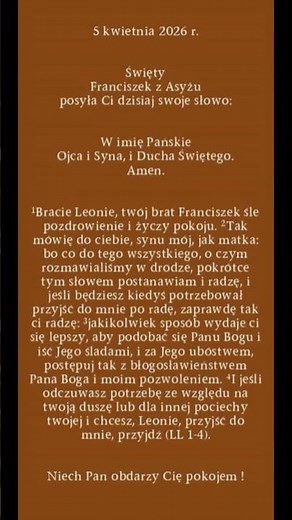 Słowo św. Franciszka z Asyżu na każdy dzień Jubileuszu 800-lecia jego śmierci (095)