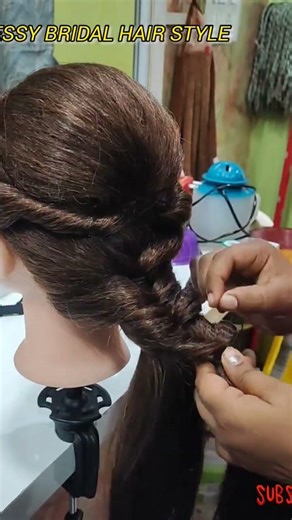 Messy Bridal Hairstyle | Elegant Yet Effortless Bridal Look 👰‍♀️✨