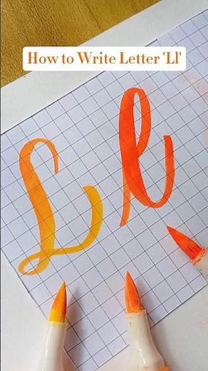 How to Write Letter 'Ll' Using the Basic Strokes. #calligraphy #calligraphytutorial#brushcalligraphy