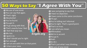 50 Other ways to say "I agree with you" in English - EngDic
