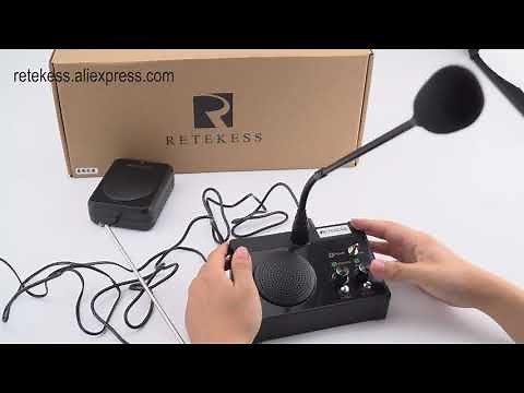 Retekess TW106 5W Dual Way Window Counter Intercom Dual-way Counter Interphone System for Bank