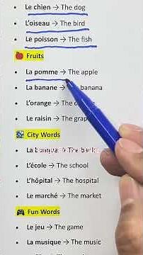 Easy French Vocabulary 🇫🇷🔥 #LearnFrench #FrenchWords #Shorts