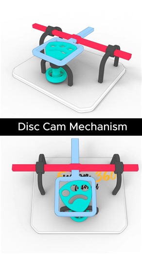 Disc Cam Mechanism 2 #manufacturing #3ddesign #productdesign #automation #mechanism #machine #engineering #mechanical #mechanic | Breno Cruz