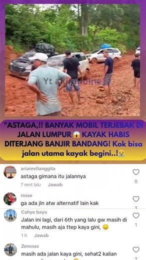 ASTAGA! MOBIL-MOBIL TERJEBAK DI JALAN LUMPUR 😱