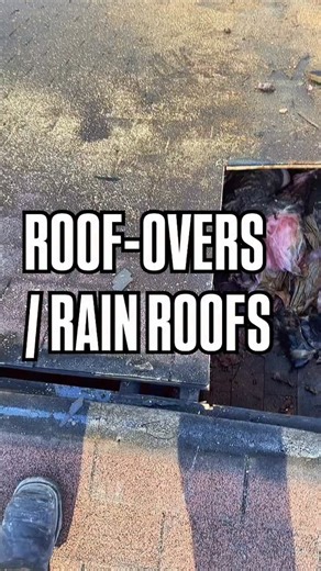 Nick Martin on Instagram: "🏠 Roof-Overs / Rain Roofs & Fireground Operations A roof-over (double roof) is when a new roof is installed over existing shingles — sometimes directly over the old decking — instead of tearing the original roof off first. Construction-wise that means: 🔹 Original shingles and decking remain 🔹 Furring strips or even a second deck may be added 🔹 New shingles are installed over everything The end result ➡️ two separate roof surfaces with a hidden void space between th
