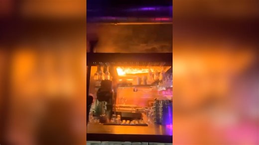 Terrifying moment fire spreads through ceiling of Swiss ski resort bar as tragedy leaves 'around 40' dead