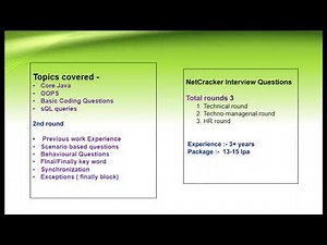 NetCracker Interview Questions