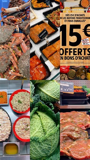 🥩🧀🐟 Cette semaine chez Intermarché Pontivy, nos rayons traditionnels sont à l’honneur ! Boucherie, charcuterie, traiteur, fromagerie, poissonnerie et boulangerie… profitez-en pour (re)découvrir le savoir-faire de nos équipes 👨‍🍳 👉 Et en prime : 15€ en bons d’achat offerts dès 25€ d’achat dans les rayons traditionnels et frais emballés 🧾 Une belle occasion de se faire plaisir tout en faisant des économies 😋 #intermarchépontivy #bonsplans #rayonstraditionnels #pontivy #boucherie #poissonne