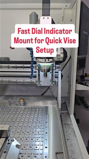 Fast way to hold a dial indicator on our CNC. #CNC #TechCNC