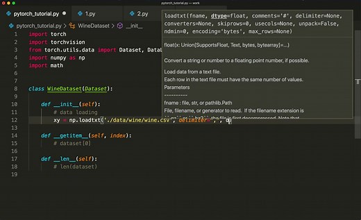 PyTorch Tutorial 09 - Dataset and DataLoader - Batch Training