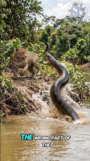 This jaguar just stepped into the wrong part of the river.