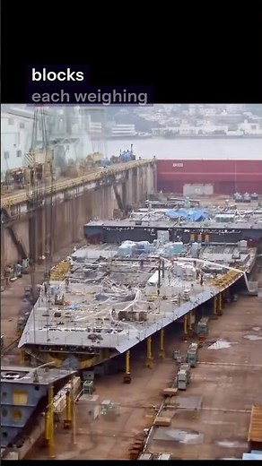 How Cruise Ship Is Constructed #shorts #tweening