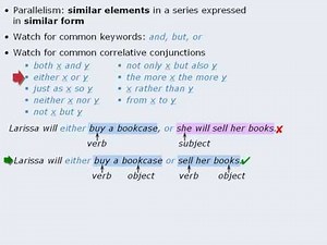 Sentence Correction - Parallelism with examples (1) Video Lecture | Verbal Reasoning for GRE