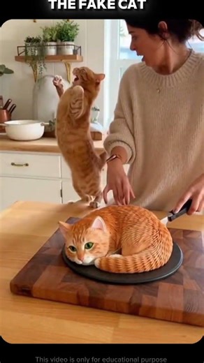 Cat Thinks Her Friend Is Hurt...🐱 #Shorts