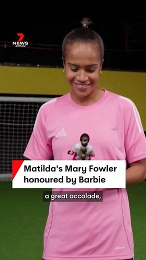 Matilda's striker, Mary Fowler, has been granted a great accolade one of nine female athletes honoured with a Barbie doll in their image. #maryfowler #matildas #football #barbie #femaleathlete #7NEWS | 7NEWS Sydney