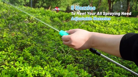 2 Gallon Battery Powered Garden Sprayer, Electric Backpack Sprayer, Garden Yard Lawn Sprayer with 5 Mist Nozzles & Retractable Wand & Adjustable Strap for Lawn, Weed, Yard