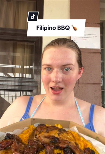 NOT OUR AIRBNB HOST SEEING ME DEVOUR THIS 😭🤣 can we get this in the 🇺🇸 ngayon?! #filipinobbq #filipinofood #manginasal #philippines #philippinestiktok