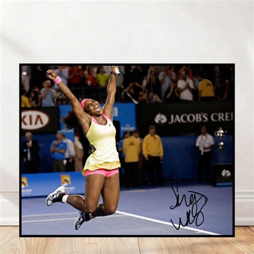 Serena Williams Signed Tennis Poster – Action Shot Wall Art (8x10 Print) - Etsy
