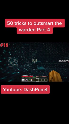 Even more warden tips and tricks #minecraft #hardcoreminecraft #warde