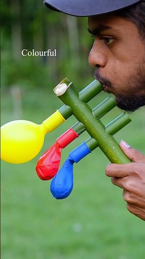 Eco-Friendly Toys Using Colour Balloons & Bamboo #shorts #ideas #toys