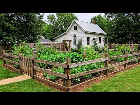 11 Farmhouse Vegetable Garden Fence Ideas 🥕✨ Rustic Charm for a Cozy Backyard!