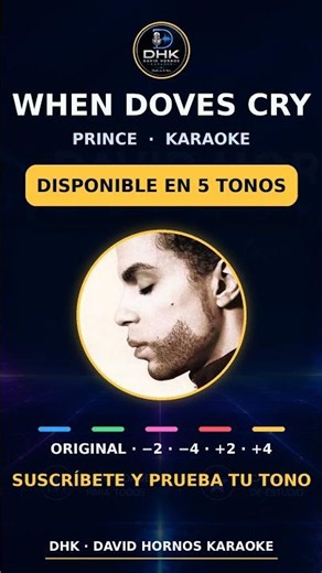 🕊️ PRINCE - WHEN DOVES CRY 🎤 Karaoke en 5 tonos 💜 #Shorts