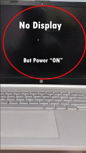 Fix Hp Laptop On but Display Black Screen Problem #Shorts