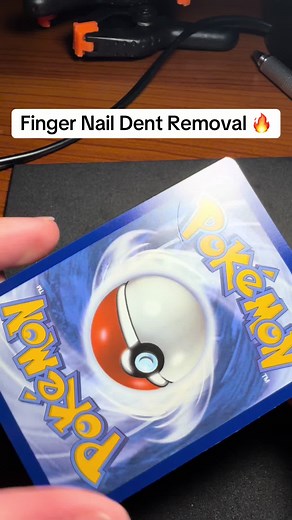 Removing a Finger Nail Dent from a Pokémon Card