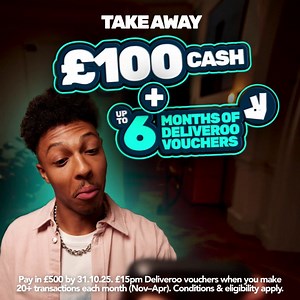 2.1K views · 7 comments | Open, eat, spend, repeat. Takeaway £100 cash and up to £90 Deliveroo vouchers when you “takeout” a new Student Account.  Conditions and eligibility apply. #BeThatBoss #StudentLife #uni #Takeaway | Bank of Scotland | Facebook