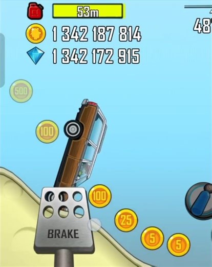 Accident hill climb Racing game 😞 #gaming #hillclimbracing